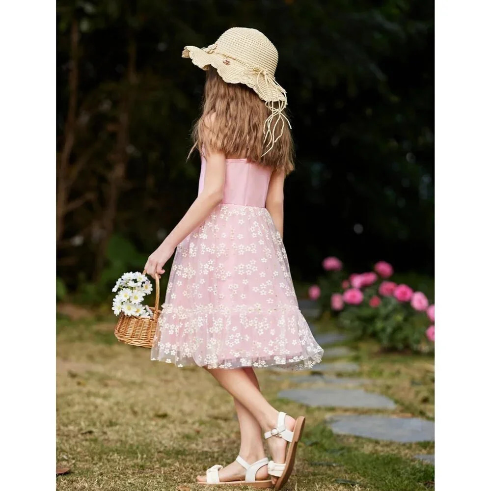 Tutu Dress Little Girl Ruffled Tulle Cami Dresses Princess Party Sundress - Picture 5 of 7